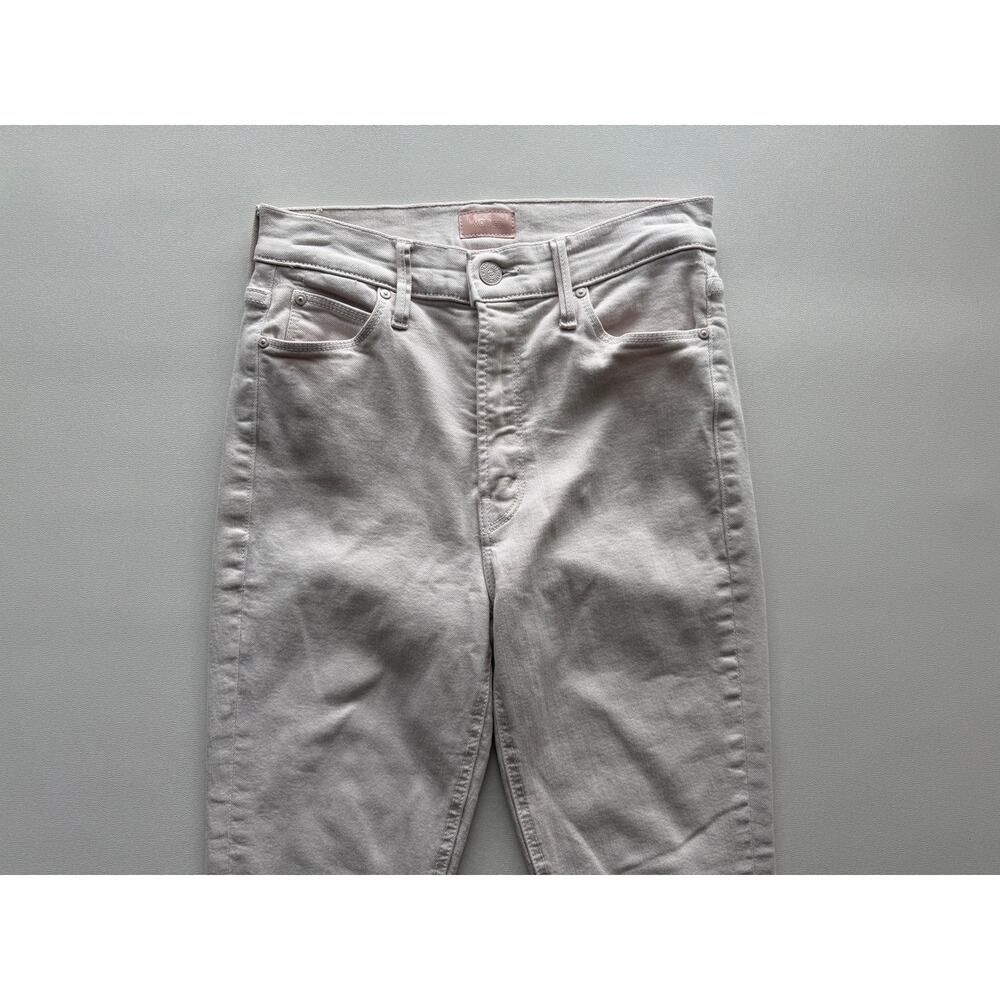 Mother Women's The Dazzler Hover Wash Pale Peach Straight Leg Jeans Size 26 - Picture 3 of 14